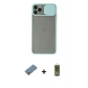 MARSİLYAN™- iPhone 11 Pro Max Kılıf Vadi Çizgi - Siyah Joko Magic 5D Hayalet Cam + Metal Kamera Lens Koruma Cam - GS