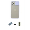 MARSİLYAN™- iPhone 11 Pro Max Kılıf Vadi Çizgi - Siyah Joko Magic 5D Hayalet Cam + Metal Kamera Lens Koruma Cam - MI