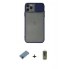 MARSİLYAN™- iPhone 11 Pro Max Kılıf Vadi Çizgi - Siyah Joko Magic 5D Hayalet Cam + Metal Kamera Lens Koruma Cam - MI