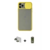 MARSİLYAN™- iPhone 11 Pro Max Kılıf Vadi Çizgi - Siyah Joko Magic 5D Hayalet Cam + Pers Alüminyum Kamera Lens - YL