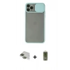 MARSİLYAN™- iPhone 11 Pro Max Kılıf Vadi Çizgi - Siyah Joko Magic 5D Hayalet Cam + Pers Alüminyum Kamera Lens - YL