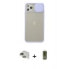 MARSİLYAN™- iPhone 11 Pro Max Kılıf Vadi Çizgi - Siyah Joko Magic 5D Hayalet Cam + Pers Alüminyum Kamera Lens - YL