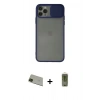 MARSİLYAN™- iPhone 11 Pro Max Kılıf Vadi Çizgi - Siyah Joko Magic 5D Hayalet Cam + Rainbow Kamera Lens Koruma Cam - YL
