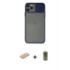 MARSİLYAN™- iPhone 11 Pro Max Kılıf Vadi Çizgi - Siyah Joko Magic 5D Hayalet Cam + Renkli Kamera Lens Koruma Cam - PE