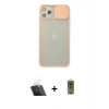 MARSİLYAN™- iPhone 11 Pro Max Kılıf Vadi Çizgi - Siyah Joko Magic 5D Hayalet Cam + Şeffaf Kamera Lens Koruma Cam