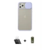 MARSİLYAN™- iPhone 11 Pro Max Kılıf Vadi Çizgi - Siyah Joko Magic 5D Hayalet Cam + Şeffaf Kamera Lens Koruma Cam