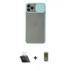 MARSİLYAN™- iPhone 11 Pro Max Kılıf Vadi Çizgi - Siyah Joko Magic 5D Hayalet Cam + Şeffaf Kamera Lens Koruma Cam
