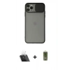 MARSİLYAN™- iPhone 11 Pro Max Kılıf Vadi Çizgi - Siyah Joko Magic 5D Hayalet Cam + Şeffaf Kamera Lens Koruma Cam