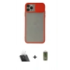 MARSİLYAN™- iPhone 11 Pro Max Kılıf Vadi Çizgi - Siyah Joko Magic 5D Hayalet Cam + Şeffaf Kamera Lens Koruma Cam