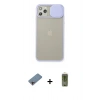 MARSİLYAN™- iPhone 11 Pro Max Kılıf Vadi Çizgi - Siyah Joko Magic 5D Hayalet Cam + Shine Kamera Lens Koruma Cam - PE