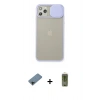 MARSİLYAN™- iPhone 11 Pro Max Kılıf Vadi Çizgi - Siyah Joko Magic 5D Hayalet Cam + Shine Kamera Lens Koruma Cam - SH