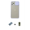 MARSİLYAN™- iPhone 11 Pro Max Kılıf Vadi Çizgi - Siyah Joko Magic 5D Hayalet Cam + Shine Kamera Lens Koruma Cam - MI