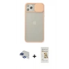 MARSİLYAN™- iPhone 11 Pro Max Kılıf Vadi Çizgi - Siyah Mat Seramik Nano Ekran Koruyucu + Pers Alüminyum Kamera Lens - LT