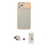 MARSİLYAN™- iPhone 11 Pro Max Kılıf Vadi Çizgi - Siyah Mat Seramik Nano Ekran Koruyucu + Pers Alüminyum Kamera Lens - KI