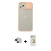 MARSİLYAN™- iPhone 11 Pro Max Kılıf Vadi Çizgi - Siyah Mat Seramik Nano Ekran Koruyucu + Pers Alüminyum Kamera Lens - SH