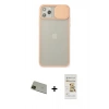 MARSİLYAN™- iPhone 11 Pro Max Kılıf Vadi Çizgi - Siyah Mat Seramik Nano Ekran Koruyucu + Rainbow Kamera Lens Koruma Cam - YL