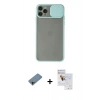 MARSİLYAN™- iPhone 11 Pro Max Kılıf Vadi Çizgi - Siyah Seramik Nano Ekran Koruyucu + Shine Kamera Lens Koruma Cam - GD
