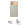 MARSİLYAN™- iPhone 11 Pro Max Kılıf Vadi Çizgi - Siyah Seramik Nano Ekran Koruyucu + Pers Alüminyum Kamera Lens - KI