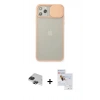 MARSİLYAN™- iPhone 11 Pro Max Kılıf Vadi Çizgi - Siyah Seramik Nano Ekran Koruyucu + Pers Alüminyum Kamera Lens - SH