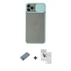 MARSİLYAN™- iPhone 11 Pro Max Kılıf Vadi Çizgi - Siyah Seramik Nano Ekran Koruyucu + Shine Kamera Lens Koruma Cam - GS