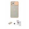 MARSİLYAN™- iPhone 11 Pro Max Kılıf Vadi Çizgi - Siyah Seramik Nano Ekran Koruyucu + Renkli Kamera Lens Koruma Cam - YL