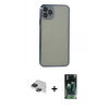 MARSİLYAN™- iPhone 11 Pro Max Kılıf Vadi Minimal - Şeffaf 360 Full Body Arka Koruyucu + Pers Alüminyum Kamera Lens - SH