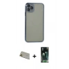 MARSİLYAN™- iPhone 11 Pro Max Kılıf Vadi Minimal - Şeffaf 360 Full Body Arka Koruyucu + Rainbow Kamera Lens Koruma Cam - GD