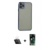 MARSİLYAN™- iPhone 11 Pro Max Kılıf Vadi Minimal - Şeffaf 360 Full Body Arka Koruyucu + Kamera Lens Koruma Cam - SF