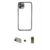 MARSİLYAN™- iPhone 11 Pro Max Kılıf Vadi Minimal - Siyah Joko Magic 5D Hayalet Cam + Rainbow Kamera Lens Koruma Cam - YL