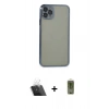 MARSİLYAN™- iPhone 11 Pro Max Kılıf Vadi Minimal - Siyah Joko Magic 5D Hayalet Cam + Kamera Lens Koruma Cam - SF