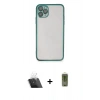 MARSİLYAN™- iPhone 11 Pro Max Kılıf Vadi Minimal - Siyah Joko Magic 5D Hayalet Cam + Kamera Lens Koruma Cam - SF