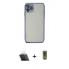 MARSİLYAN™- iPhone 11 Pro Max Kılıf Vadi Minimal - Siyah Joko Magic 5D Hayalet Cam + Kamera Lens Koruma Cam - SF