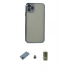 MARSİLYAN™- iPhone 11 Pro Max Kılıf Vadi Minimal - Siyah Joko Magic 5D Hayalet Cam + Shine Kamera Lens Koruma Cam - PE