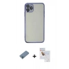 MARSİLYAN™- iPhone 11 Pro Max Kılıf Vadi Minimal - Siyah Seramik Nano Ekran Koruyucu + Shine Kamera Lens Koruma Cam - MI