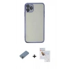MARSİLYAN™- iPhone 11 Pro Max Kılıf Vadi Minimal - Siyah Seramik Nano Ekran Koruyucu + Shine Kamera Lens Koruma Cam - SABE