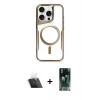 MARSİLYAN™- iPhone 11 Pro Max Kılıf Yadigar Klasik Özel Seri - Şeffaf 360 Full Body Arka Koruyucu + Kamera Lens Koruma Cam - SF