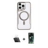 MARSİLYAN™- iPhone 11 Pro Max Kılıf Yadigar Klasik Özel Seri - Şeffaf 360 Full Body Arka Koruyucu + Kamera Lens Koruma Cam - SF