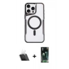 MARSİLYAN™- iPhone 11 Pro Max Kılıf Yadigar Klasik Özel Seri - Şeffaf 360 Full Body Arka Koruyucu + Kamera Lens Koruma Cam - SF