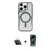 MARSİLYAN™- iPhone 11 Pro Max Kılıf Yadigar Klasik Özel Seri - Şeffaf 360 Full Body Arka Koruyucu + Kamera Lens Koruma Cam - SF