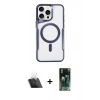 MARSİLYAN™- iPhone 11 Pro Max Kılıf Yadigar Klasik Özel Seri - Şeffaf 360 Full Body Arka Koruyucu + Kamera Lens Koruma Cam - SF