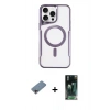 MARSİLYAN™- iPhone 11 Pro Max Kılıf Yadigar Klasik Özel Seri - Şeffaf 360 Full Body Arka Koruyucu + Shine Kamera Lens Koruma Cam - PE