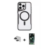 MARSİLYAN™- iPhone 11 Pro Max Kılıf Yadigar Klasik Özel Seri - Şeffaf 360 Full Body Arka Koruyucu + Pers Alüminyum Kamera Lens - SH