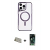 MARSİLYAN™- iPhone 11 Pro Max Kılıf Yadigar Klasik Özel Seri - Şeffaf 360 Full Body Arka Koruyucu + Rainbow Kamera Lens Koruma Cam - GD