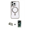MARSİLYAN™- iPhone 11 Pro Max Kılıf Yadigar Klasik Özel Seri - Şeffaf 360 Full Body Arka Koruyucu + Rainbow Kamera Lens Koruma Cam - YL