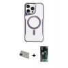 MARSİLYAN™- iPhone 11 Pro Max Kılıf Yadigar Klasik Özel Seri - Şeffaf 360 Full Body Arka Koruyucu + Rainbow Kamera Lens Koruma Cam - YL
