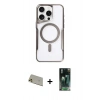 MARSİLYAN™- iPhone 11 Pro Max Kılıf Yadigar Klasik Özel Seri - Şeffaf 360 Full Body Arka Koruyucu + Rainbow Kamera Lens Koruma Cam - GD