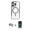 MARSİLYAN™- iPhone 11 Pro Max Kılıf Yadigar Klasik Özel Seri - Şeffaf 360 Full Body Arka Koruyucu + Rainbow Kamera Lens Koruma Cam - YL