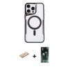 MARSİLYAN™- iPhone 11 Pro Max Kılıf Yadigar Klasik Özel Seri - Şeffaf 360 Full Body Arka Koruyucu + Renkli Kamera Lens Koruma Cam - SI