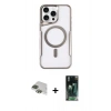 MARSİLYAN™- iPhone 11 Pro Max Kılıf Yadigar Klasik Özel Seri - Şeffaf 360 Full Body Arka Koruyucu + Yeşil Pers Alüminyum Kamera Lens