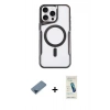 MARSİLYAN™- iPhone 11 Pro Max Kılıf Yadigar Klasik Özel Seri - Şeffaf Pasifik Cam Ekran Koruyucu + Metal Kamera Lens Koruma Cam - MI
